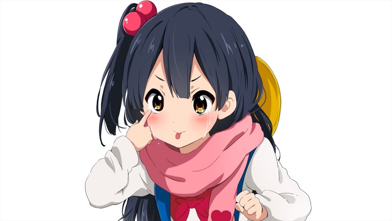 Anime Girl Crying — Black, Sad
