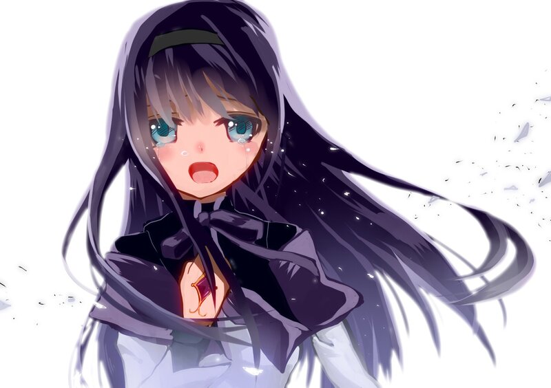 Anime Girl Crying — Black