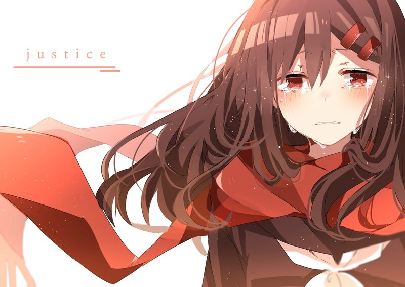 Anime Girl Crying — Brown, Dramatic