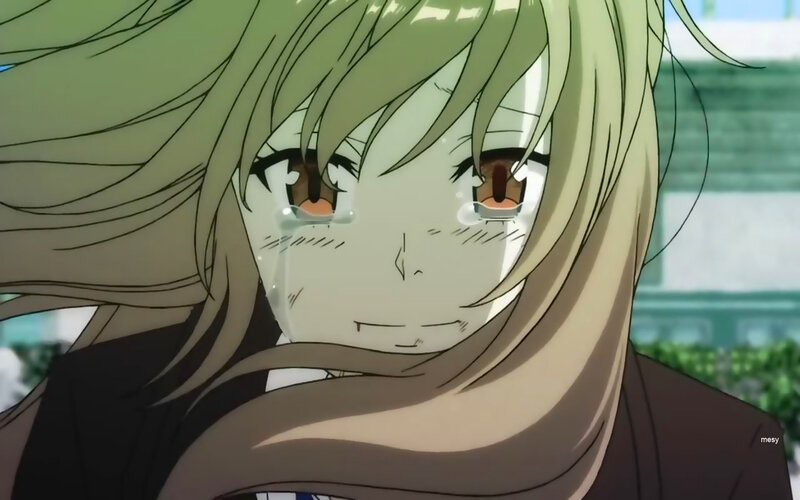 Anime Girl Crying — Green, Emotional