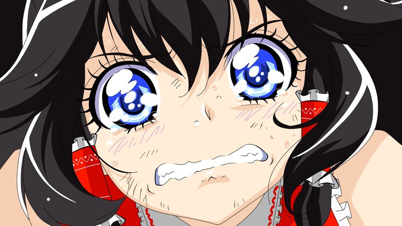 anime girl crying intensely