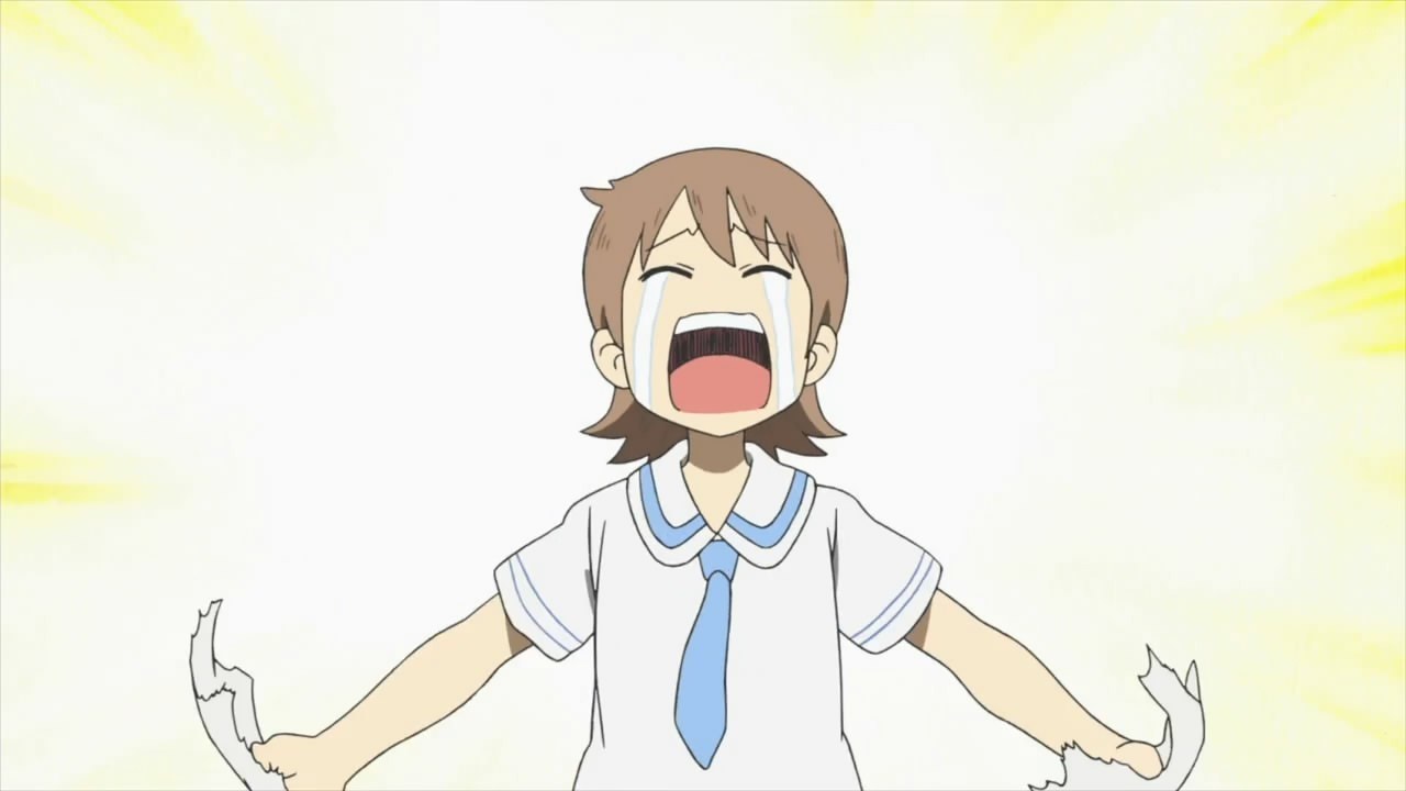 anime girl crying intensely