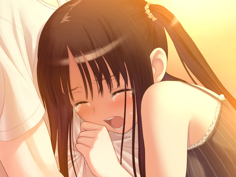 Anime Girl Crying — Orange, Emotional