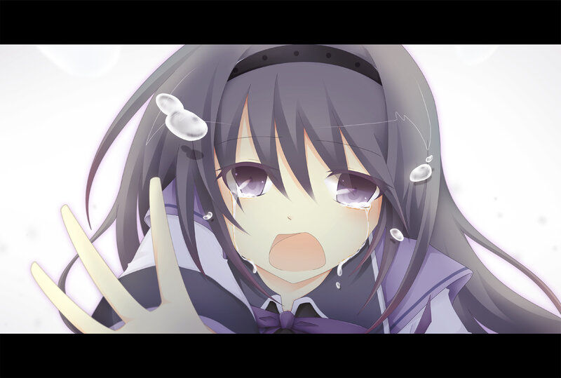 Anime Girl Crying — Purple
