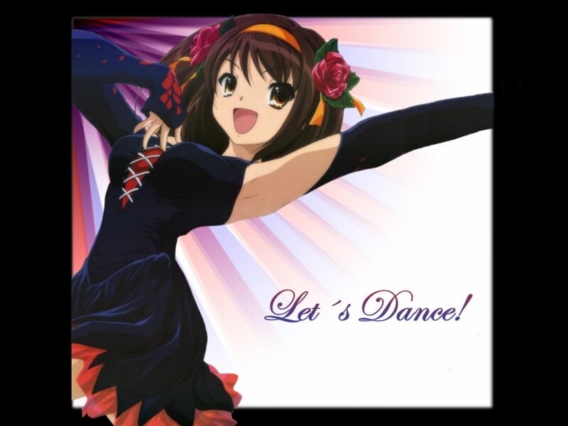 Anime Girl Dancing — Black