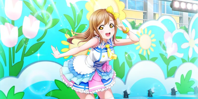 Anime Girl Dancing — Blue, Cheerful