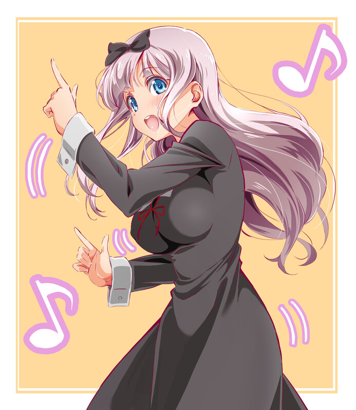 Anime Girl Dancing — Gray, Energetic