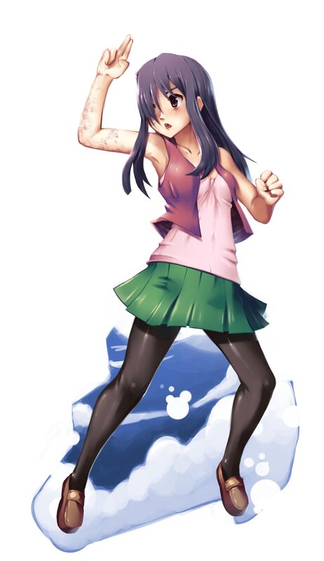 Anime Girl Dancing — Green, Dynamic