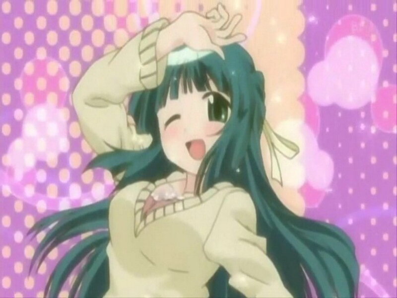 anime girl dancing happily