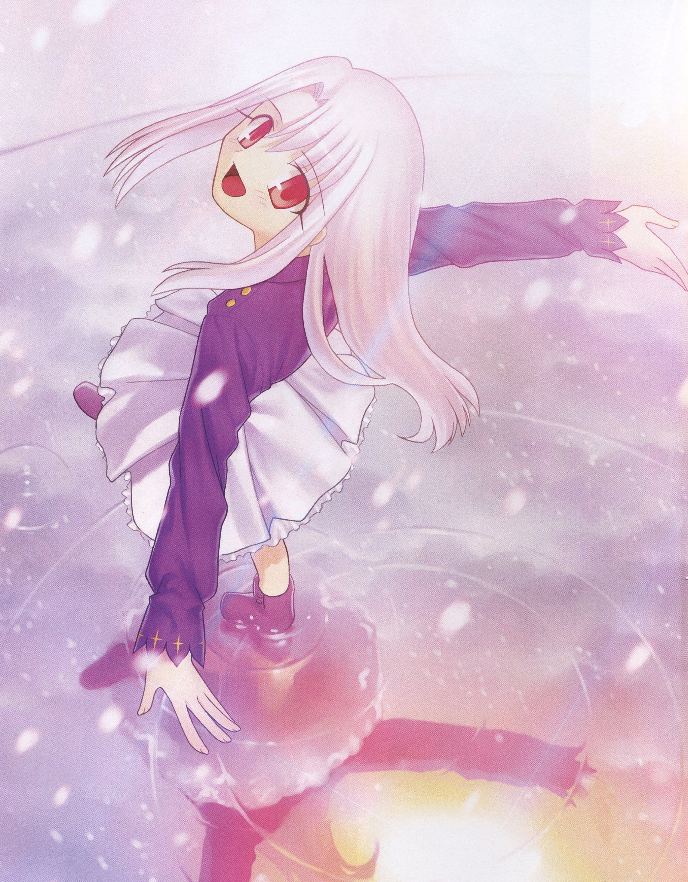 anime girl dancing in snow