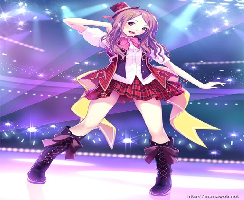 Anime Girl Dancing on Stage — Purple