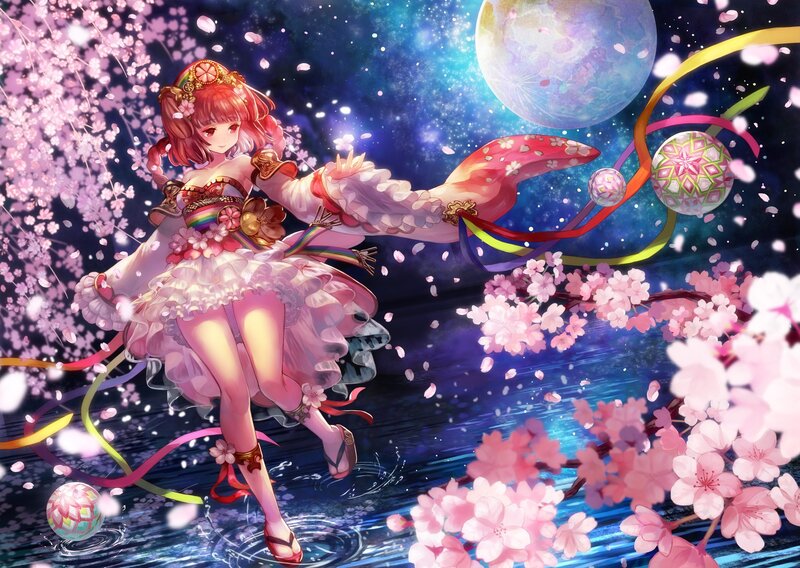 Anime Girl Dancing — Pink, Dreamy
