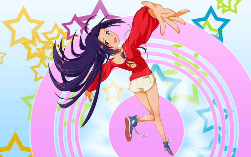 Anime Girl Dancing — Pink, Energetic