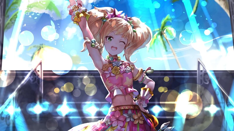 Anime Girl Dancing — Pink, Festive
