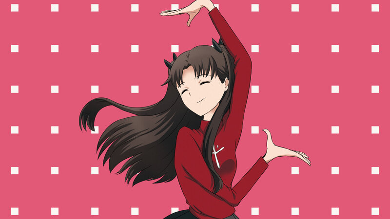 Anime Girl Dancing — Pink, Playful, Long Hair