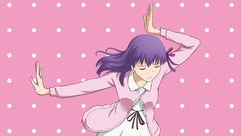Anime Girl Dancing — Pink, Playful, Purple Hair