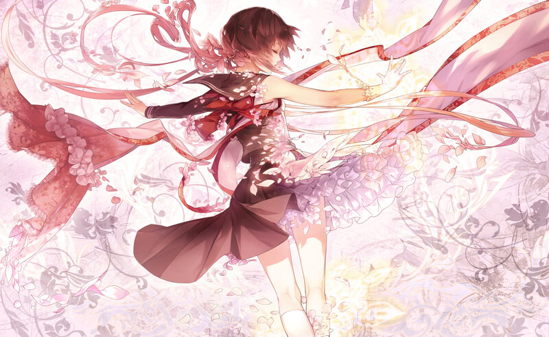 Anime Girl Dancing — Pink, Serene