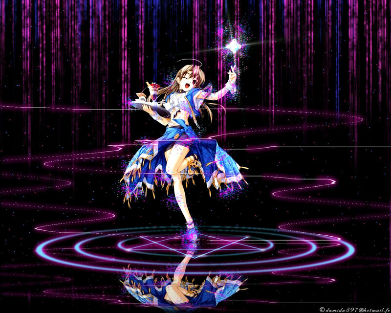 Anime Girl Dancing — Purple, Energetic