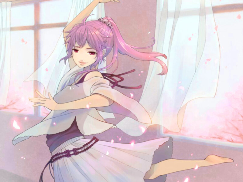 Anime Girl Dancing — Purple, Serene
