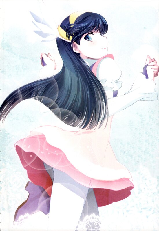 Anime Girl Dancing — White, Dreamy