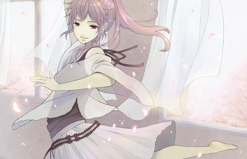 Anime Girl Dancing — White, Serene