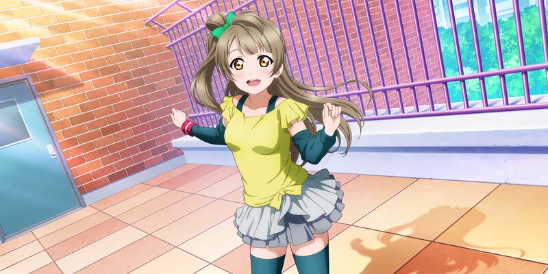 Anime Girl Dancing — Yellow, Playful