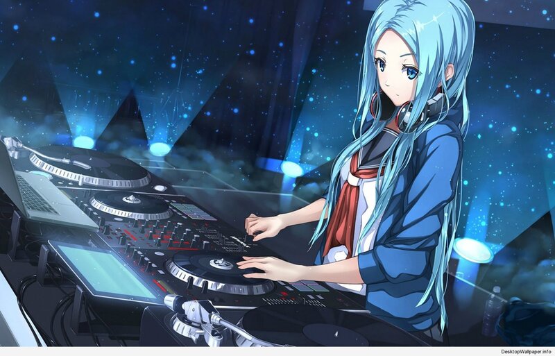 Anime Girl DJ — Blue, Cool