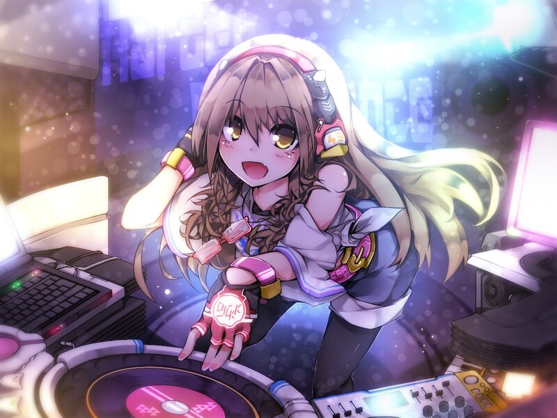 Anime Girl DJ — Purple