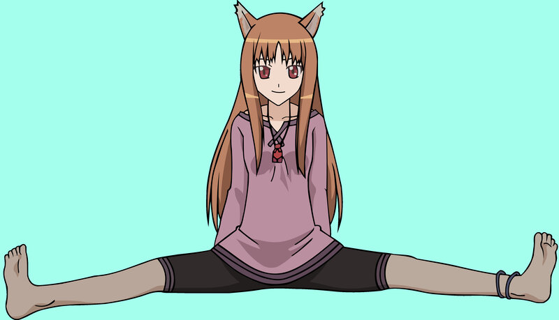 anime girl doing splits