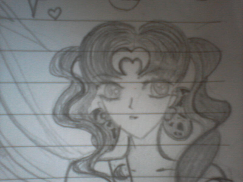 Anime Girl Drawing — Gray