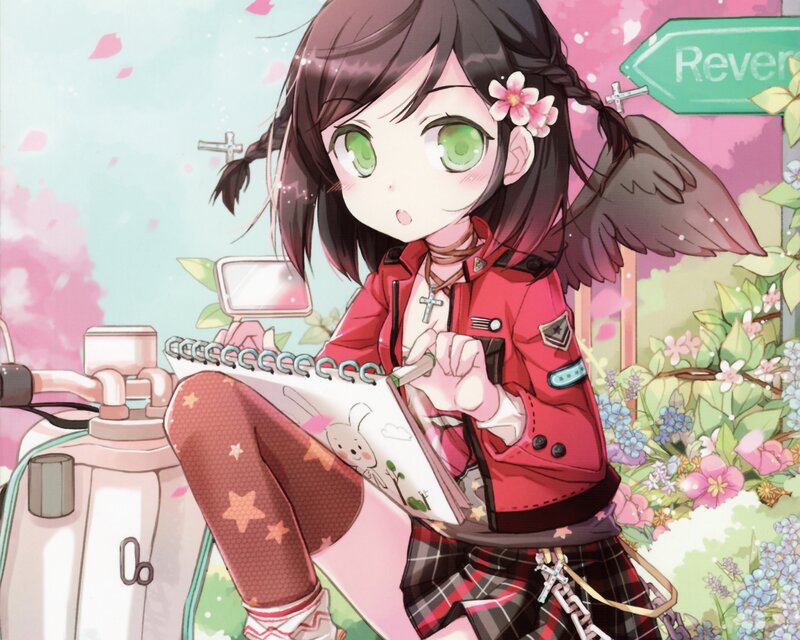 Anime Girl Drawing — Pink, Cheerful