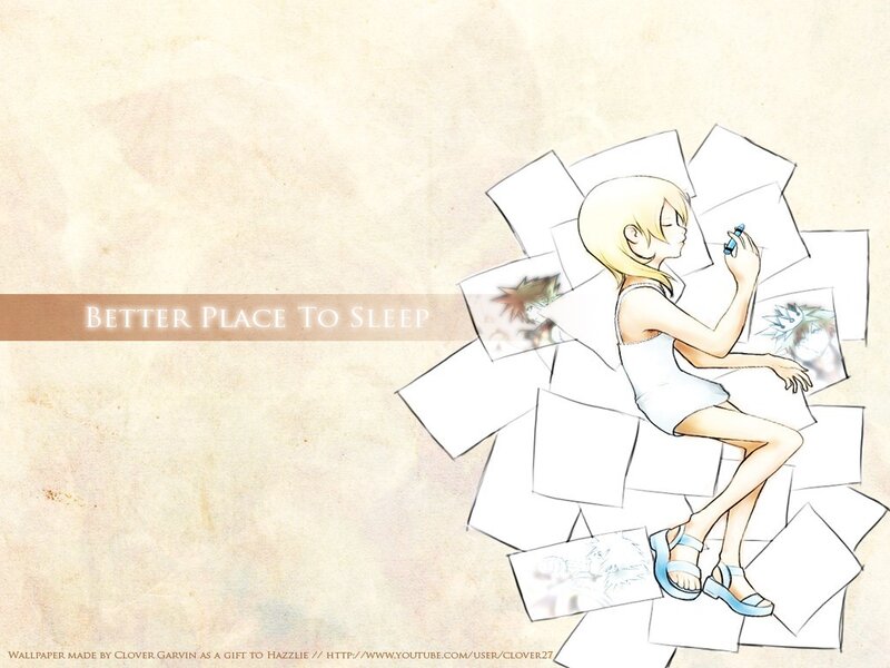 Anime girl drawing wallpaper