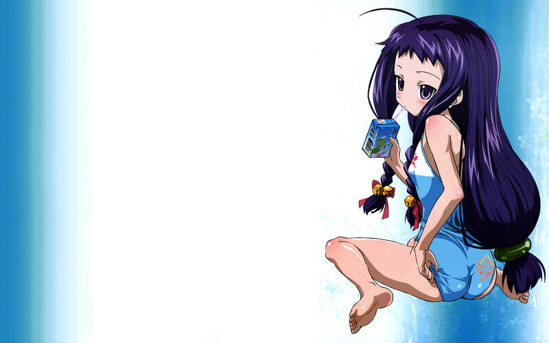 anime girl drinking juice