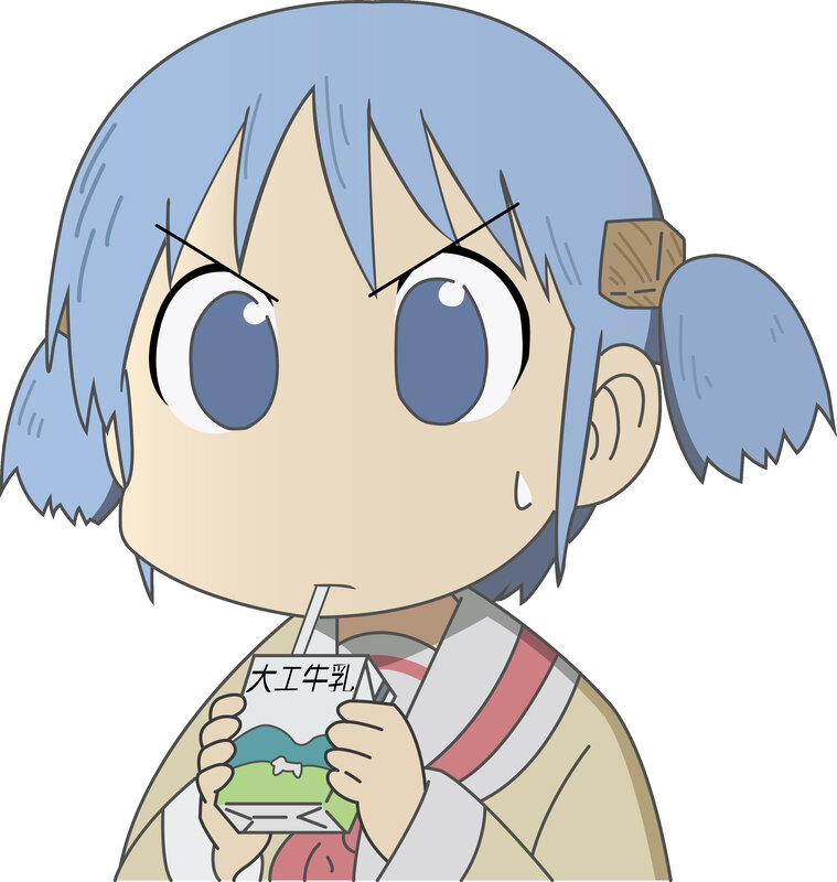anime girl drinking milk