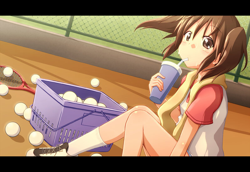 Anime Girl Drinking — Purple
