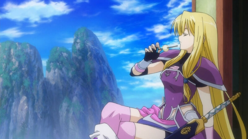 anime girl eating a snack