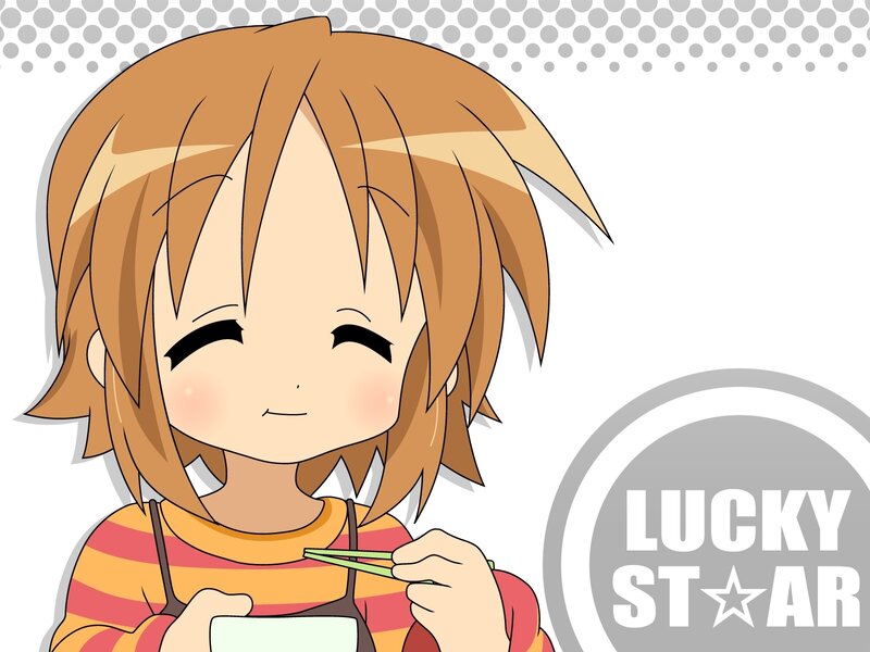 Anime Girl Eating — Brown, Content
