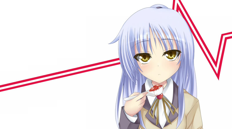 anime girl eating dessert