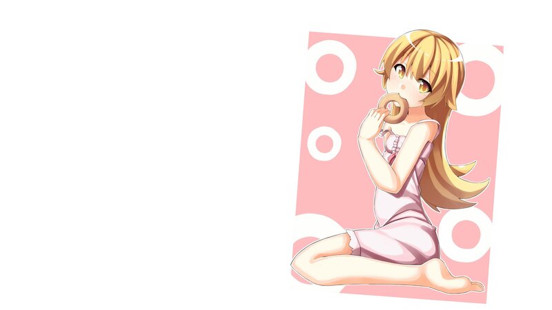 anime girl eating donut