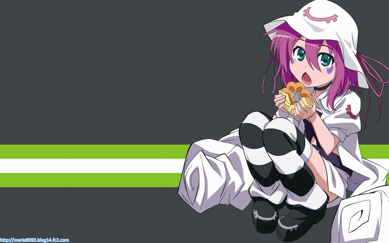 anime girl eating donut