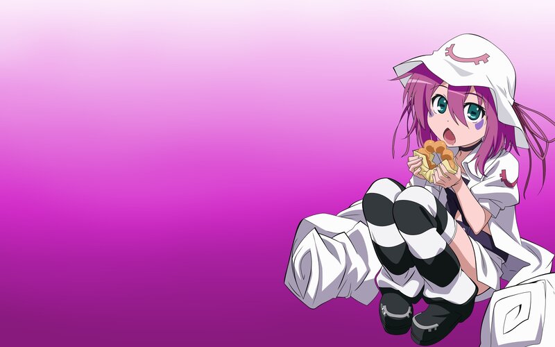 anime girl eating donut
