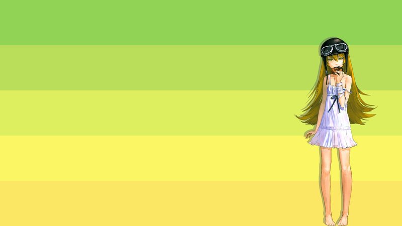 Anime Girl Eating Donut — Green, Calm