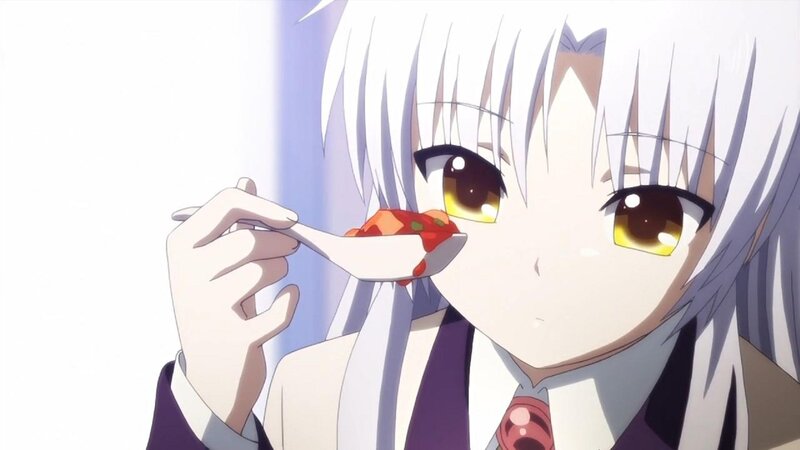 anime girl eating food