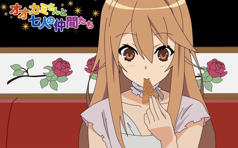 anime girl eating ice cream