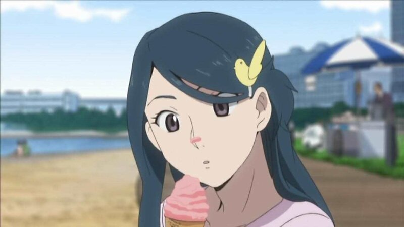 anime girl eating ice cream