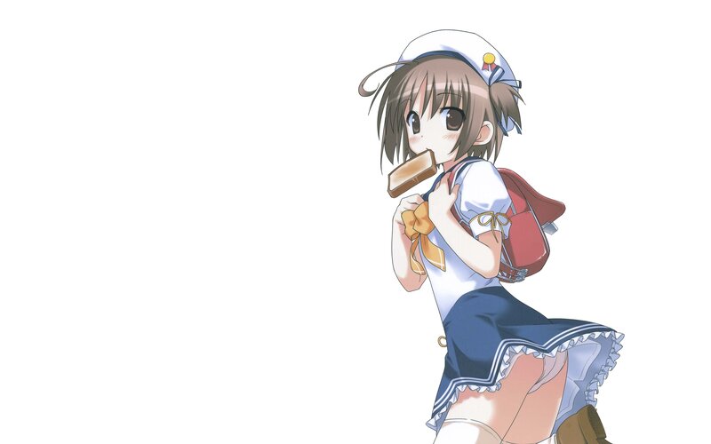 anime girl eating ice cream