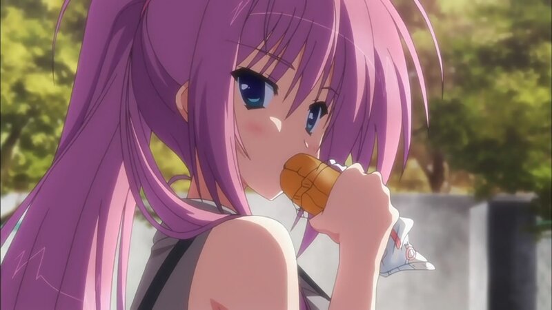 anime girl eating ice cream