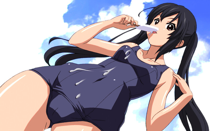 anime girl eating ice cream