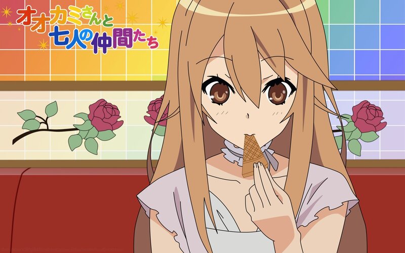 anime girl eating ice cream