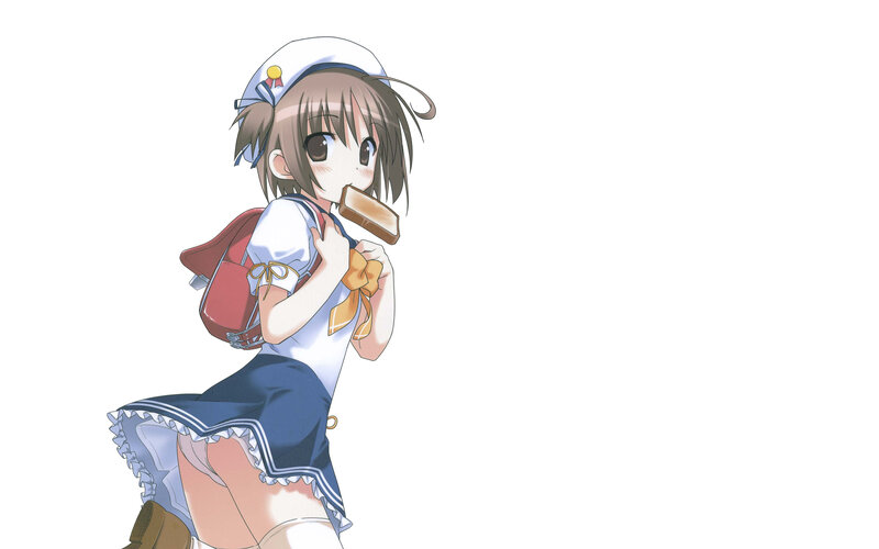 anime girl eating ice cream